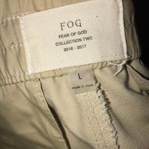 Fear of God (FOG) Zipper Cargo trousers